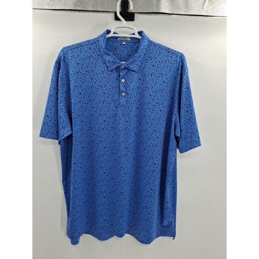 Peter Millar Mens‎ XXL Sun Performance Jersey Polo Shirt
